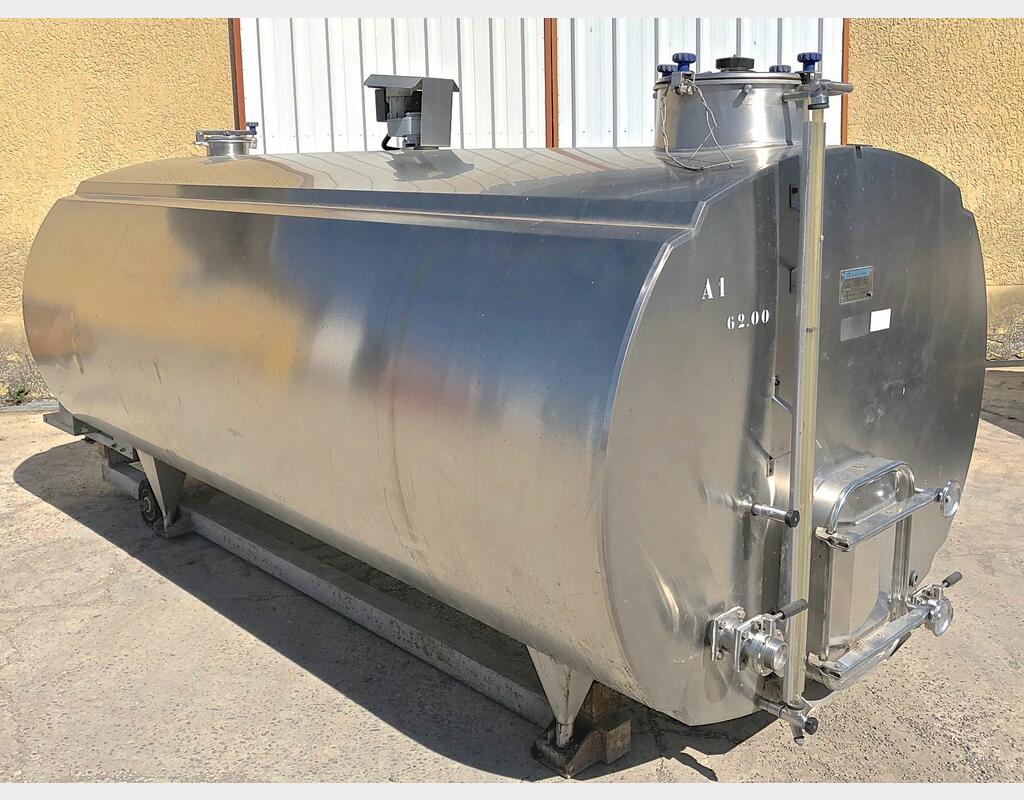 Tank à lait INOX - Volume : 6200 litres