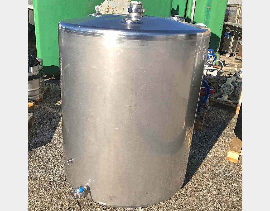 Cuve de stockage inox isolée - Volume : 1000 litres