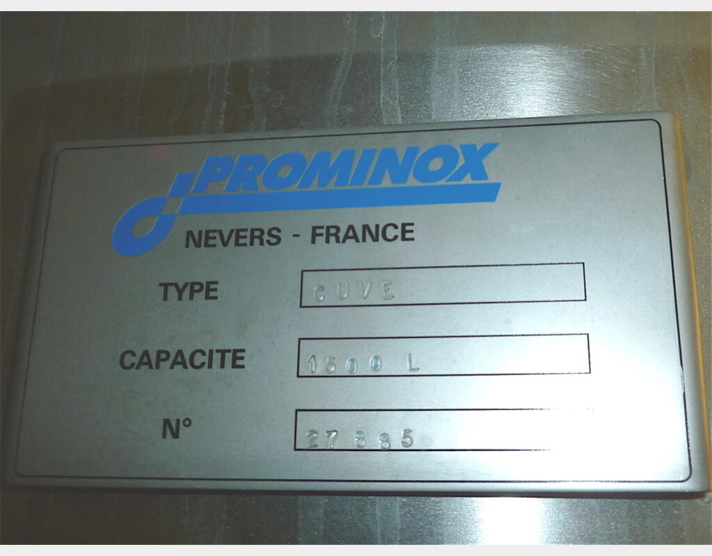 Cuve INOX 316L virole et fond isolée - Marque : PROMINOX