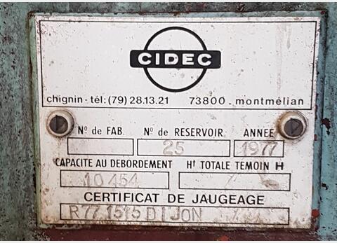 Cuve acier émaillé fermée - capacité 104 hls