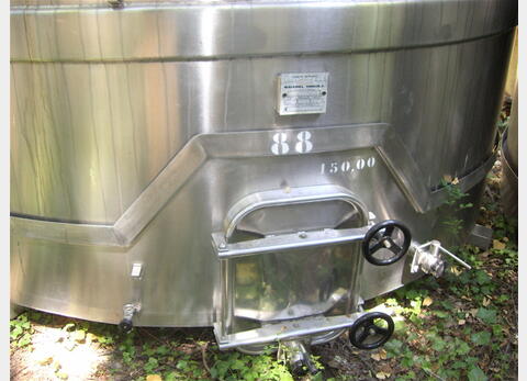 Cuve INOX sur pieds - Volume : 15.000 litres (150 hectos)