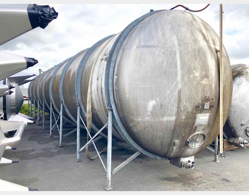 Horizontal 304 stainless steel storage tank - Volume : 1000 HL (100 000 Liters)