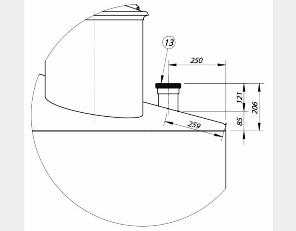 Cuve fermée sur pieds en INOX 304L - Volume : 20 600 litres