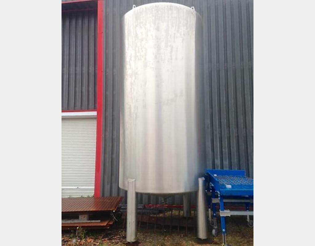 Cuve INOX cylindrique verticale - Volume : 5000 litres