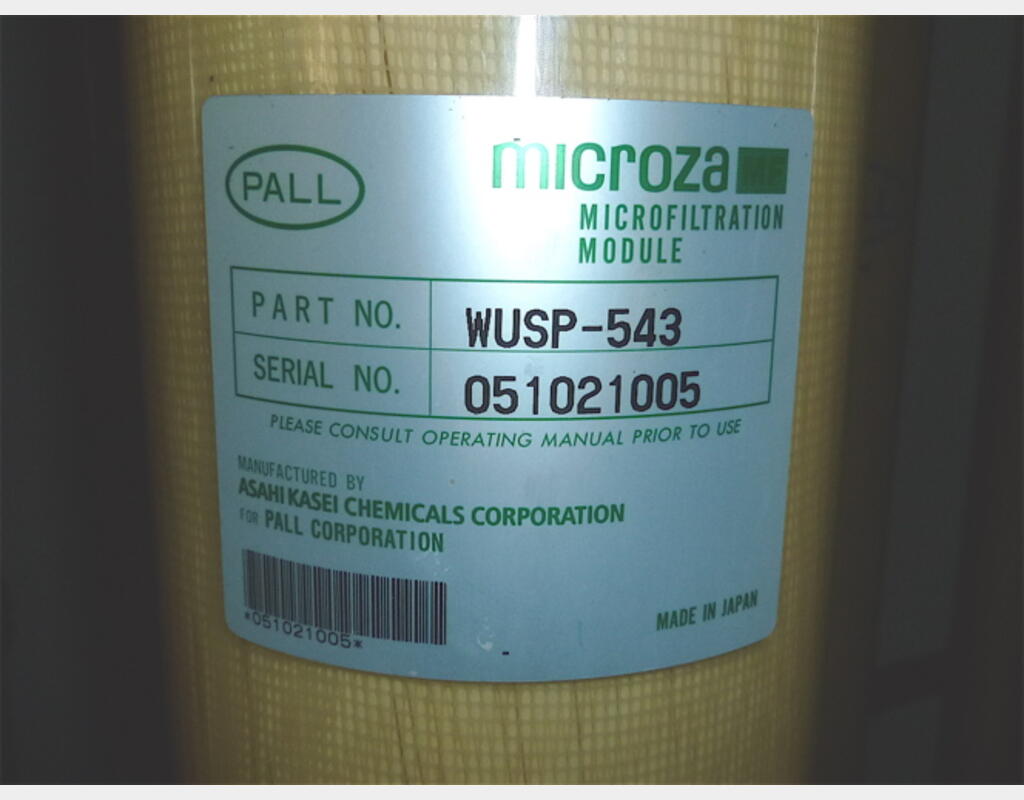Filtre tangentiel pour microfiltration - Sortie moyenne : 10.000 - 15.000 L/h