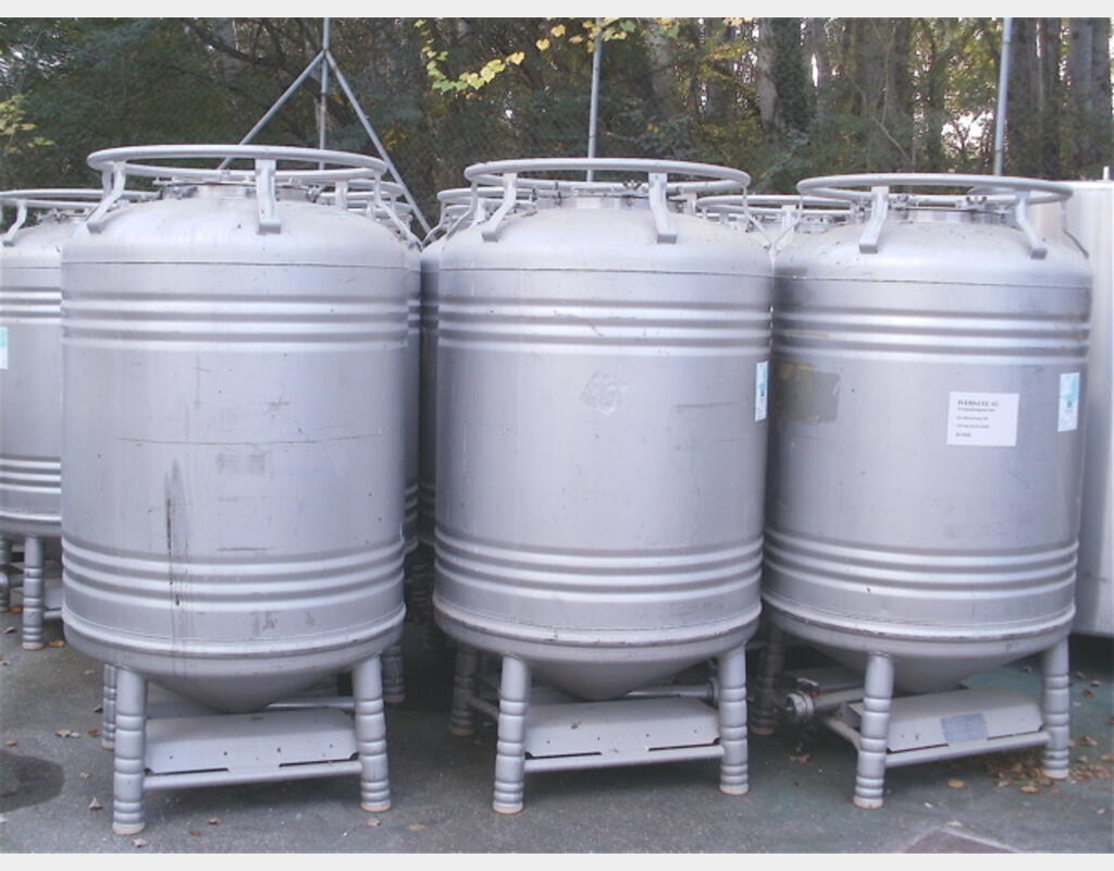 Conteneur de stockage INOX 316L (1.4404) - Volume : 1000 litres