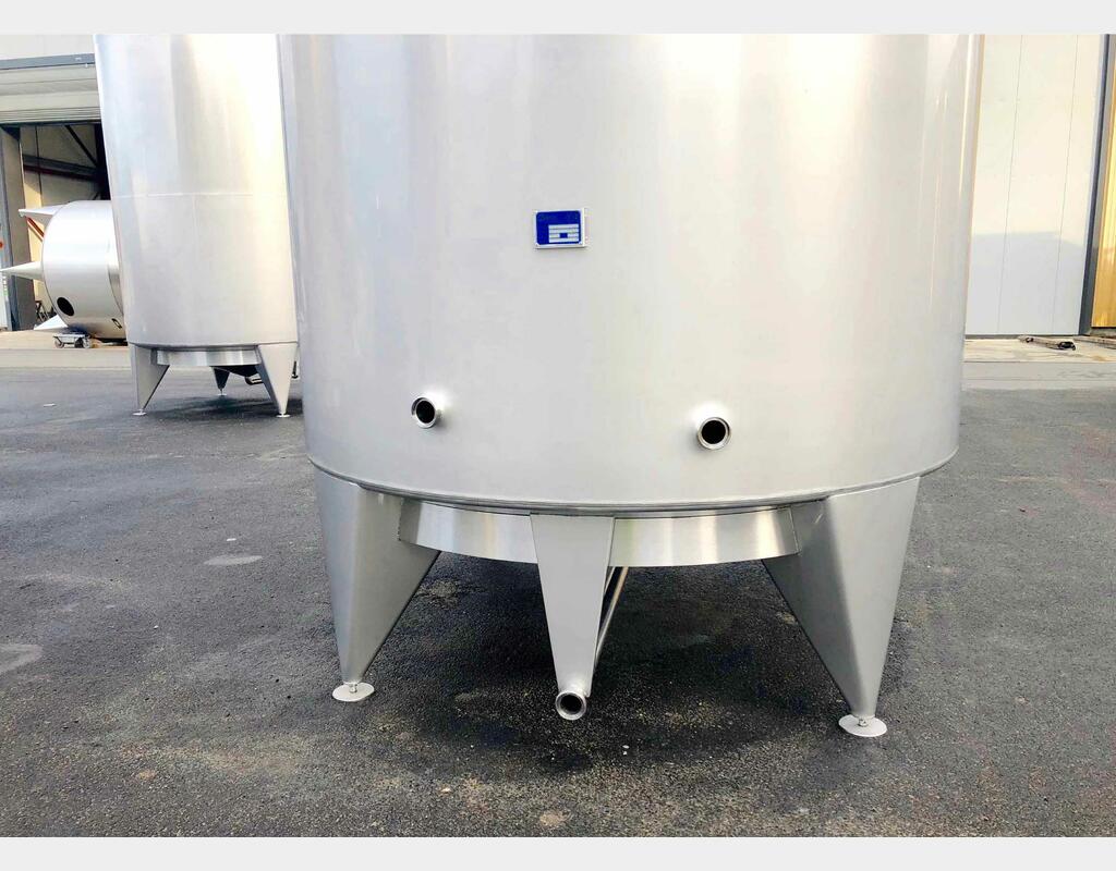 304L stainless steel storage tank - Cylindrical - Offset conical dome