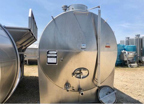 Stainless steel tank - Horizontal  - On stainless steel frame.