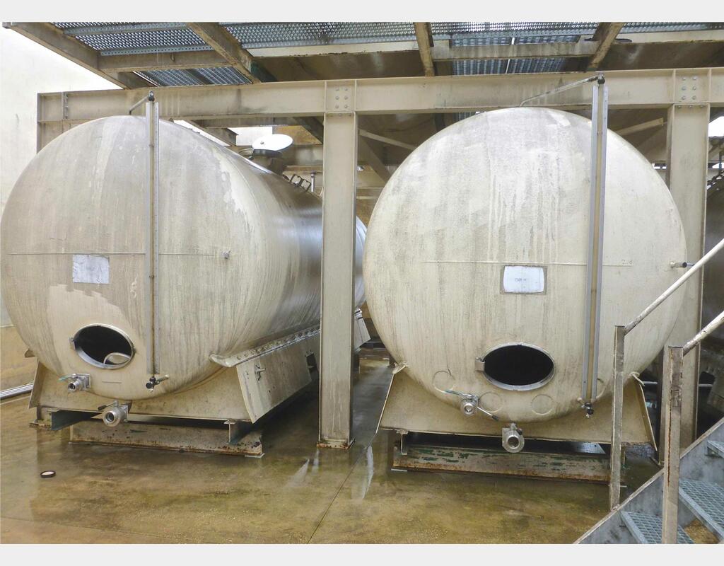 Cuve de stockage horizontale inox 316L - Volume : 200 hls (20 000 litres)