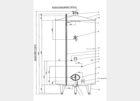 Stainless steel cylindrical tank - Vertical - On feet