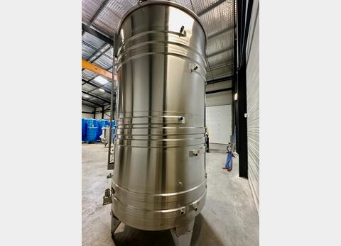 316L stainless steel tank - Coil circuit - Flat sloping bottom - Floating cap