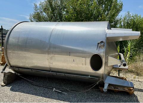 316 stainless steel tank with floating cap - Conical bottom on feet