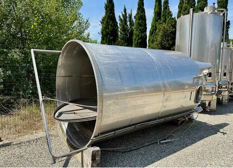 316 stainless steel tank with floating cap - Conical bottom on feet