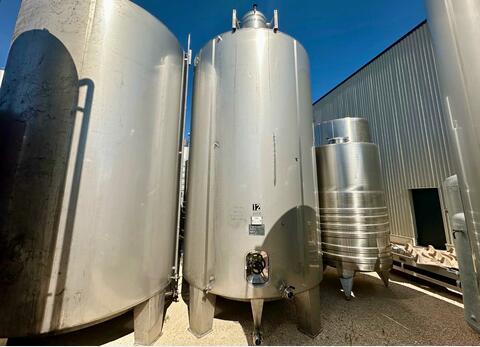 316 stainless steel tank - Conical bottom on feet