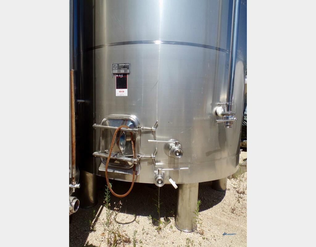 316 stainless steel tank - Conical bottom on feet