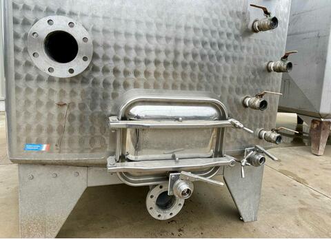 Rectangular 304 stainless steel tank - Sloping bottom on feet