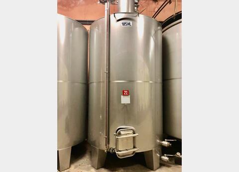 304 stainless steel tank - Closed - Conical bottom on feet