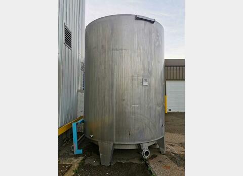 Cylindrical 304 stainless steel tank - Conical bottom on feet