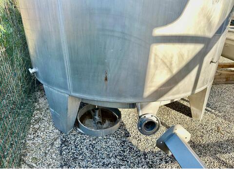 Cylindrical 304 stainless steel tank - Conical bottom on feet