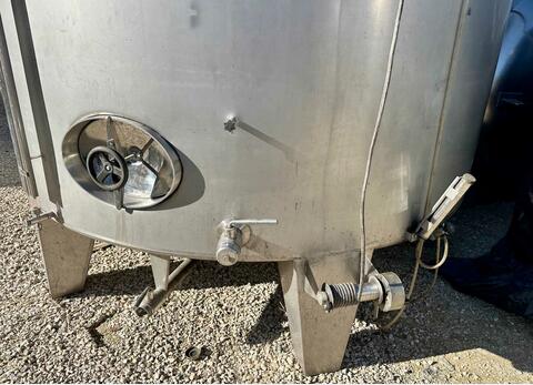 304 stainless steel tank - Cylindrical on feet - Conical bottom - Floating top