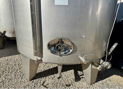 304 stainless steel tank - Cylindrical on feet - Conical bottom - Floating top