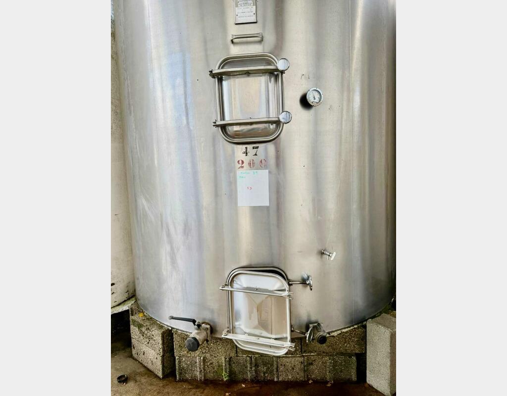 304 stainless steel tank - Closed - Flat bottom