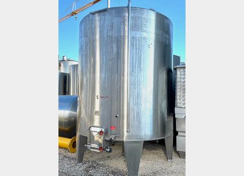 Closed stainless steel tank - Conical bottom - Storage