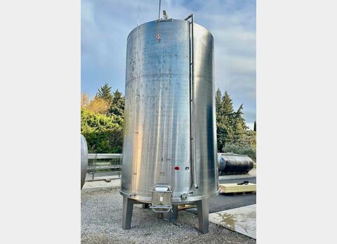 Closed stainless steel tank - Conical bottom - Storage