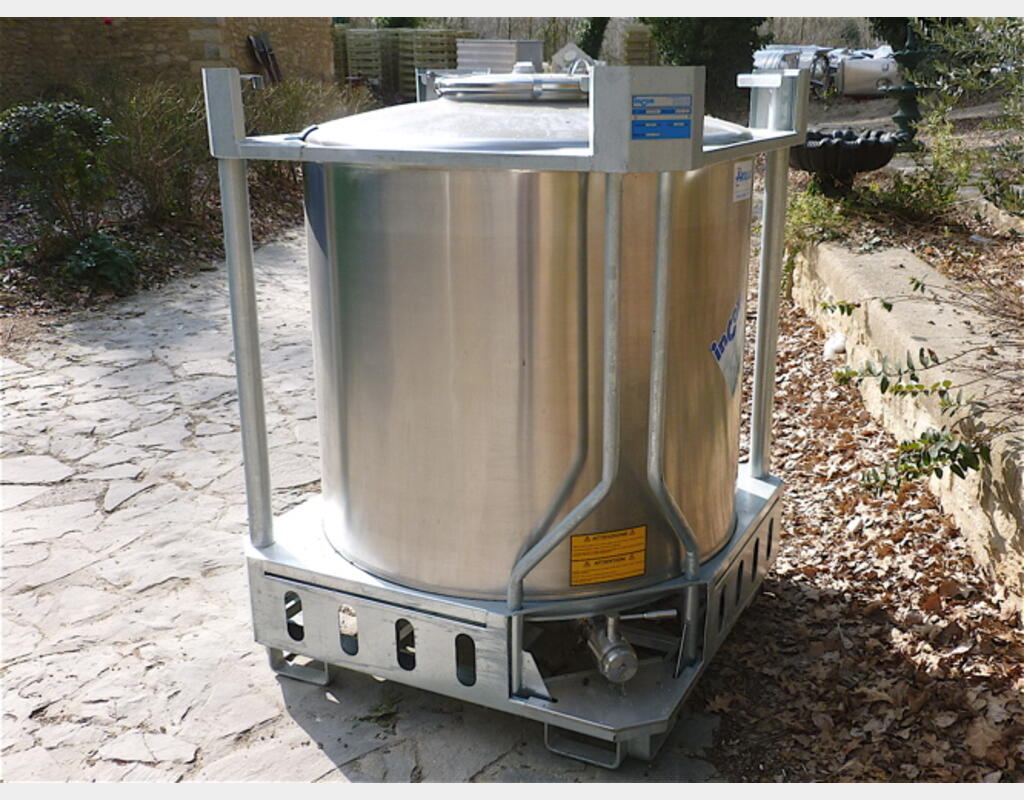 CONTENEUR IBC PL INOX 304 - 994 litres, 141 kg