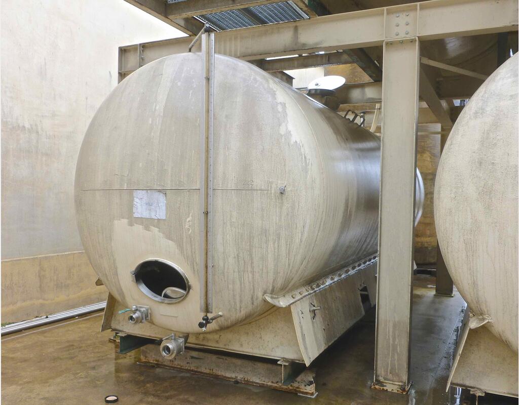 Cuve de stockage horizontale inox 316L - Volume : 200 hls (20 000 litres)